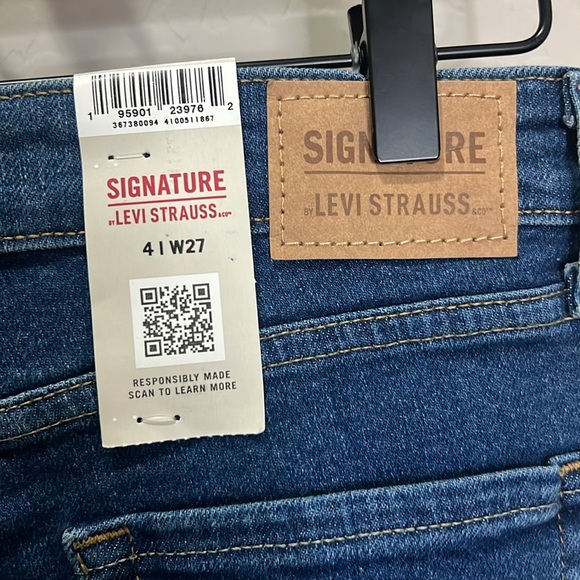 Levi’s Jean Boyfriend Cuffed Ankle Mid-rise Stretchy Signature Roll Slim Vintage - Picture 5 of 14